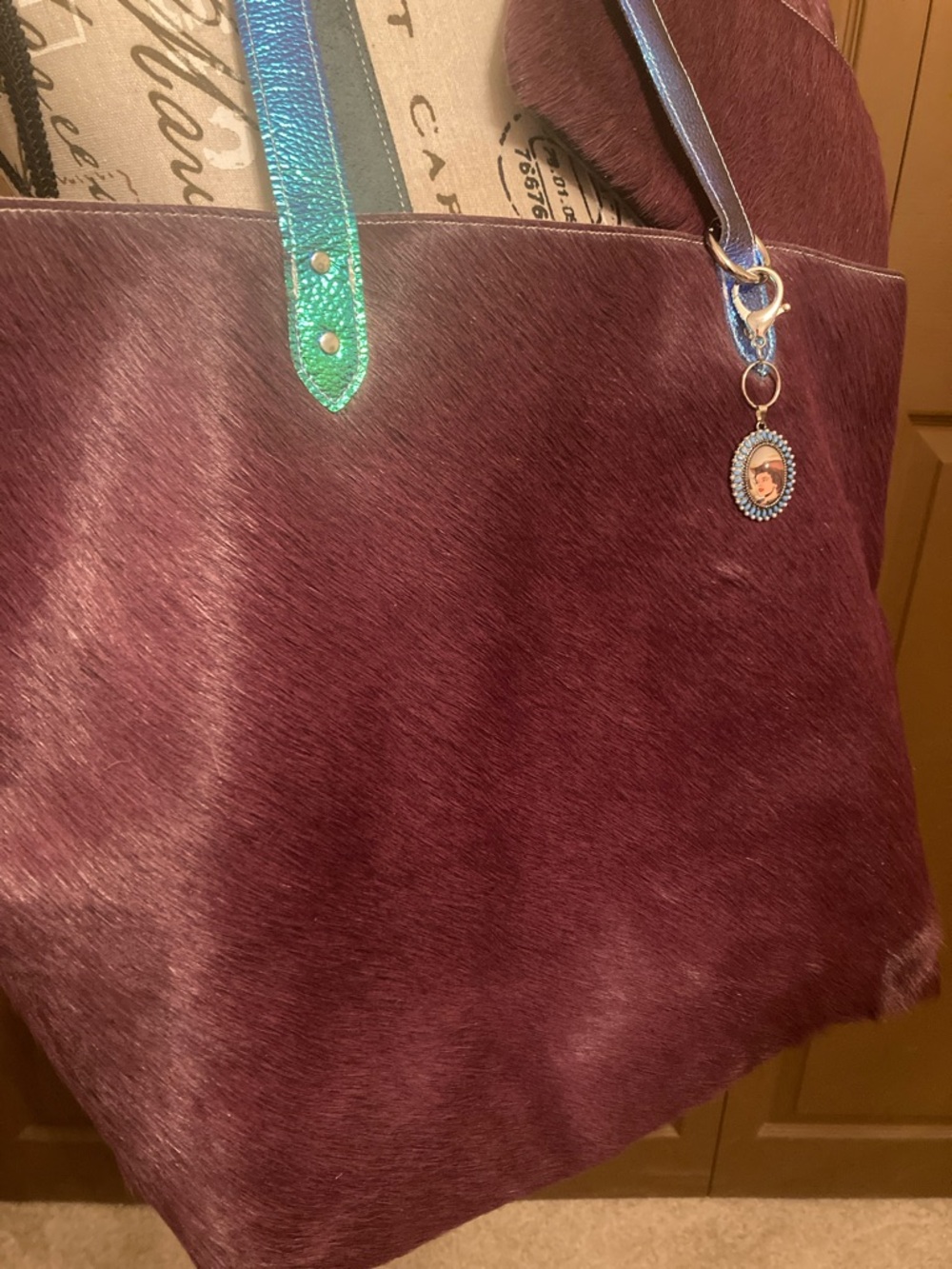 Crimson Willow Hair on Hide/Unicorn Leather 🌵 Mega Haul-It-All Tote Bundle EUC - Picture 4 of 14